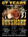 GUNSMOKE CAST FACSIMILE MULTI SIGNED POSTER 8"X11". #5