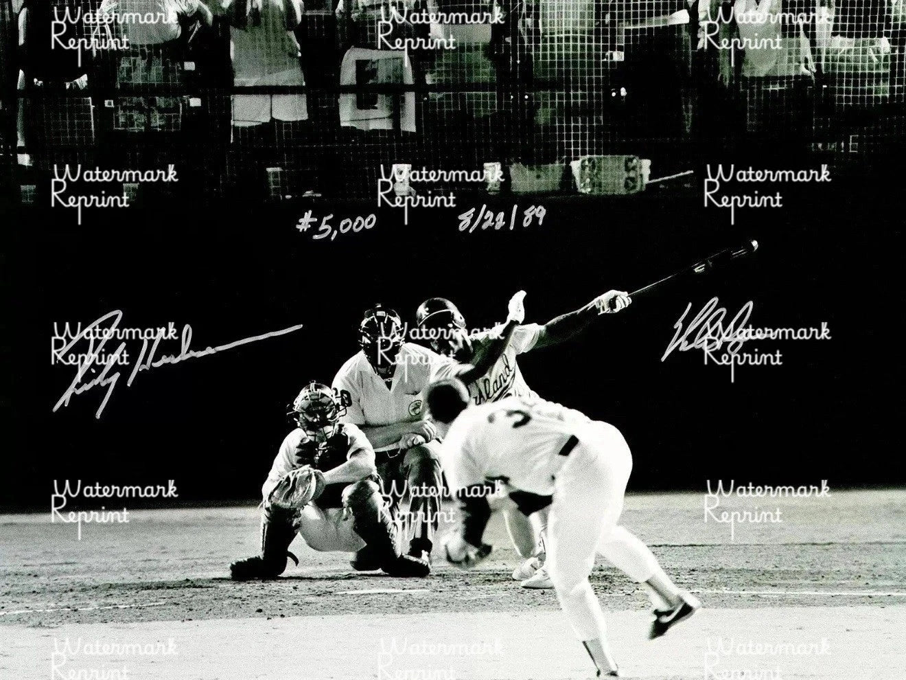 NOLAN RYAN & RICKY HENDERSON BASEBALL DUAL SIGNED PHOTO 11"X8".#7
