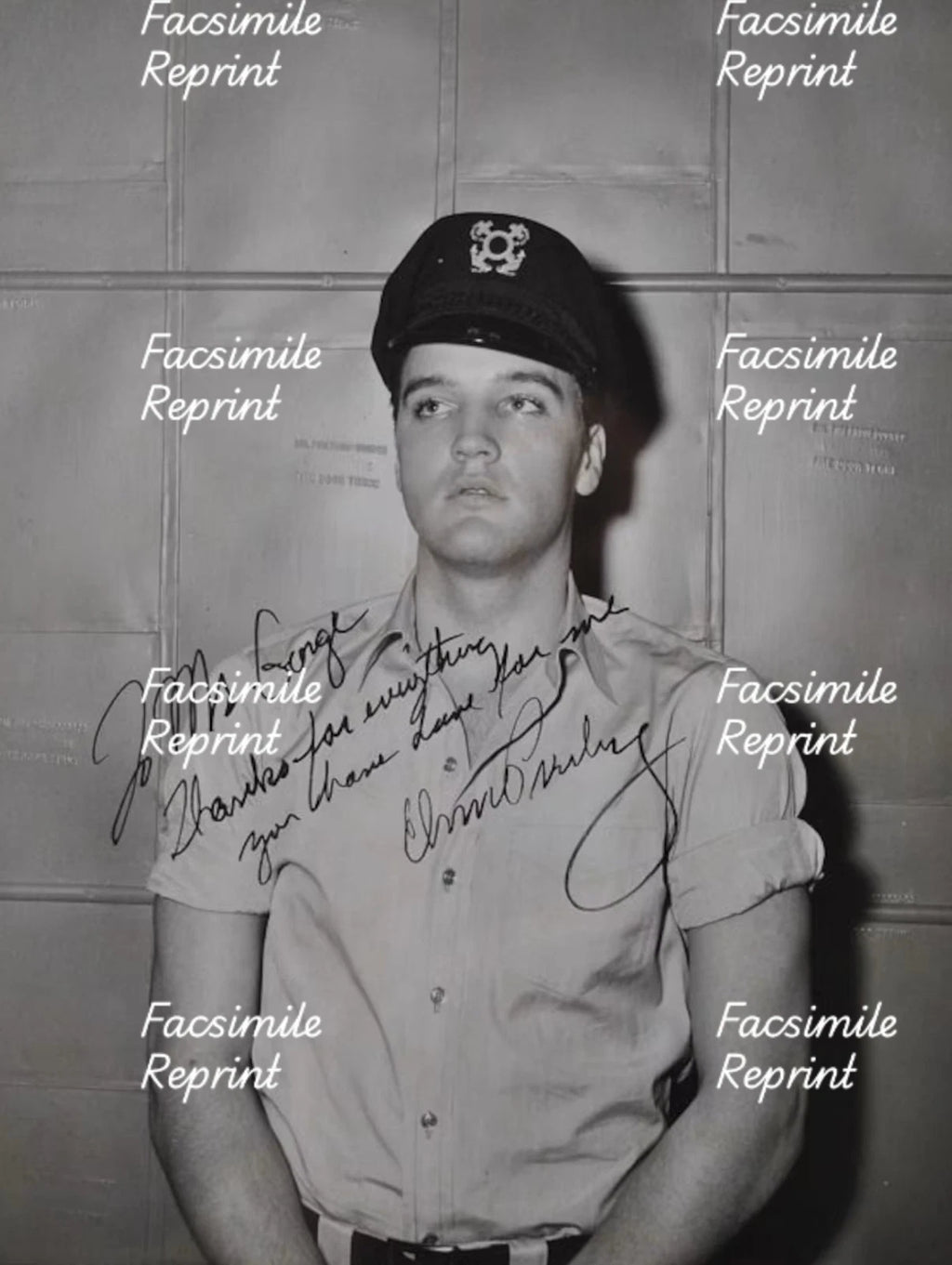 ELVIS PRESLEY SINGER FACSIMILE REPRINT SIGNED PHOTO 8"X11". #7