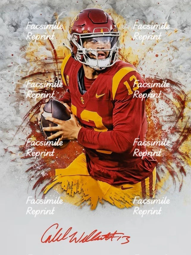CALEB WILLIAMS AMERICAN FOOTBALL FACSIMILE SIGNED POSTER 8"X11". #4