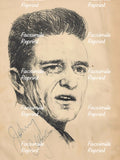 JOHNNY CASH AMERICAN SINGER SONGWRITER FACSIMILE SIGNED SKETCH PHOTO 8"X11".#4