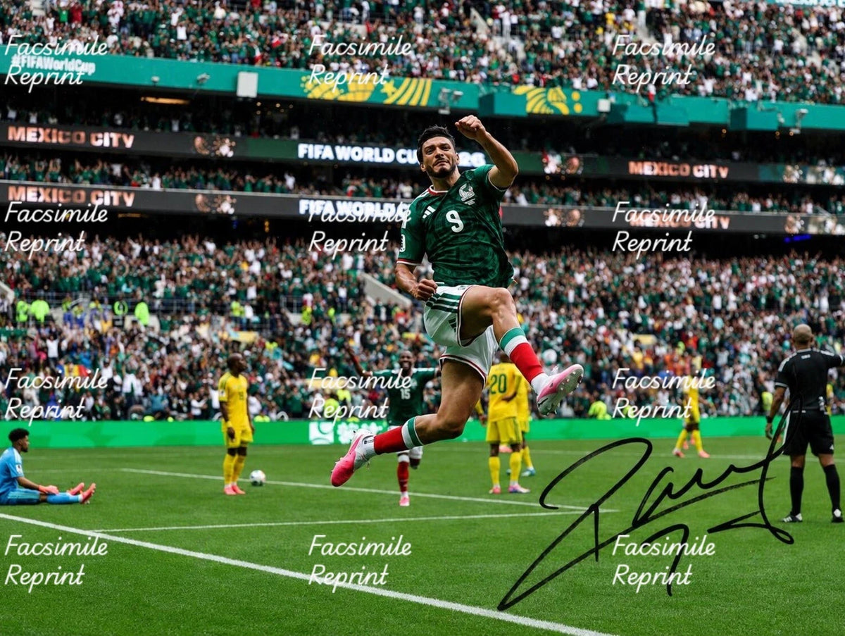 RAUL JIMENEZ MEXICO SOCCER FIFA 2026 FACSIMILE SIGNED GLOSSY PHOTO 8"X11". #1