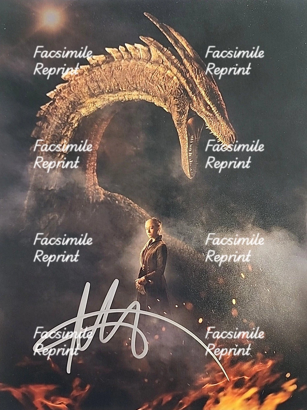 MILLY ALCOCK AUSTRALIAN ACTRESS HOUSE OF DRAGON FACSIMILE SIGNED PHOTO 8"X11".#3