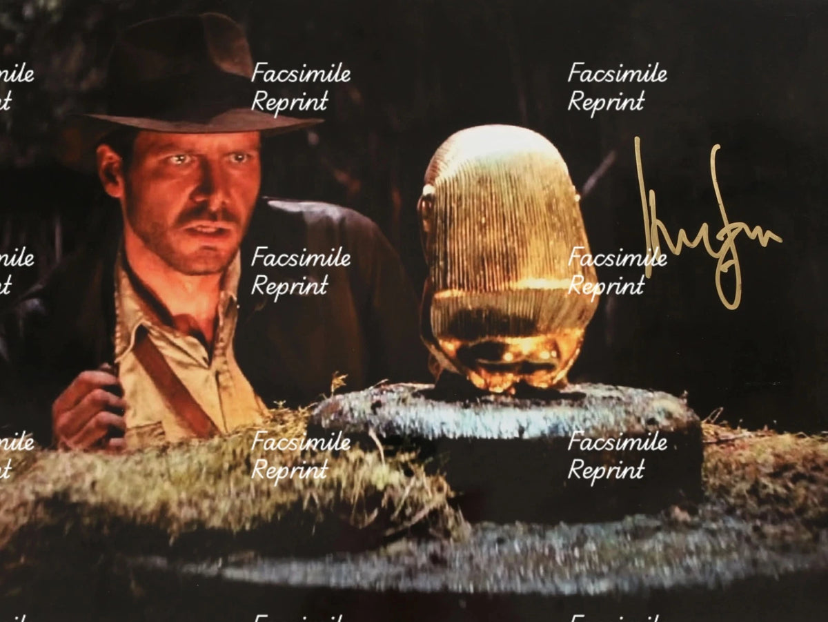 HARRISON FORD RAIDERS OF THE LOST ARC FACSIMILE REPRINT SIGNED PHOTO 8"X11".