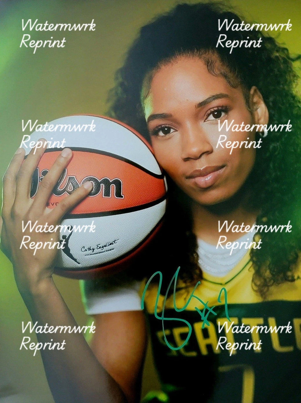 ZIA COOKE WNBA BASKETBALL SIGNED GLOSSY PHOTO 8"X11". #1