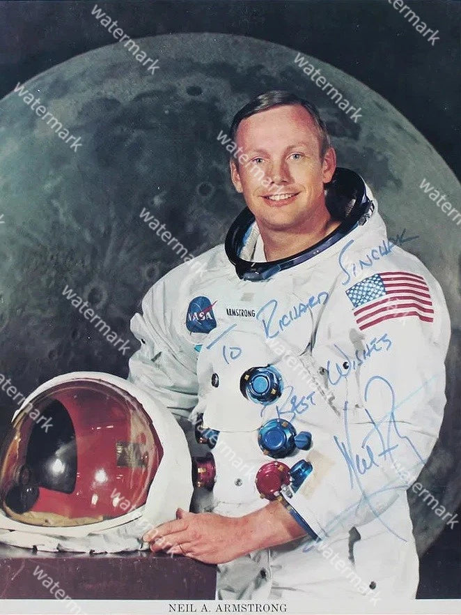 ASTRONAUT NEIL ARMSTRONG SPACE FACSIMILE REPRINT SIGNED PHOTO 8"X11".#4