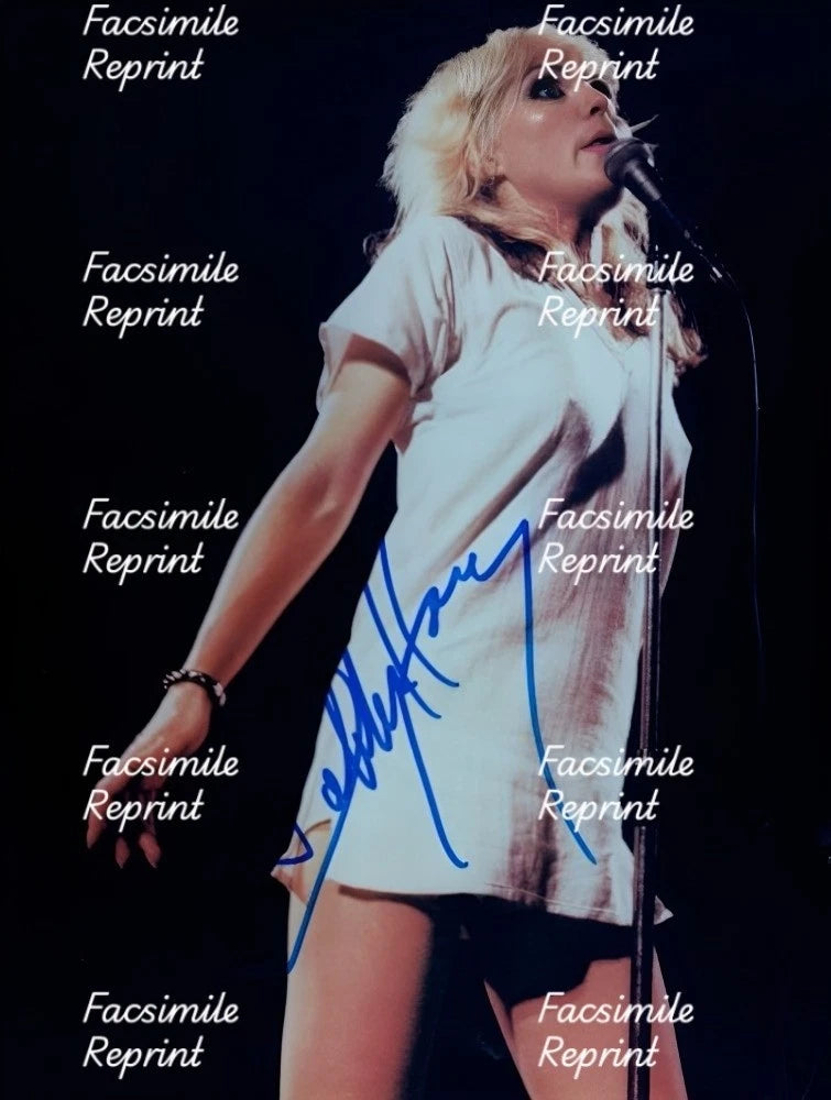 DEBBIE HARRY BLONDIE AMERICAN ROCK BAND FACSIMILE SIGNED PHOTO 8"X11". #3