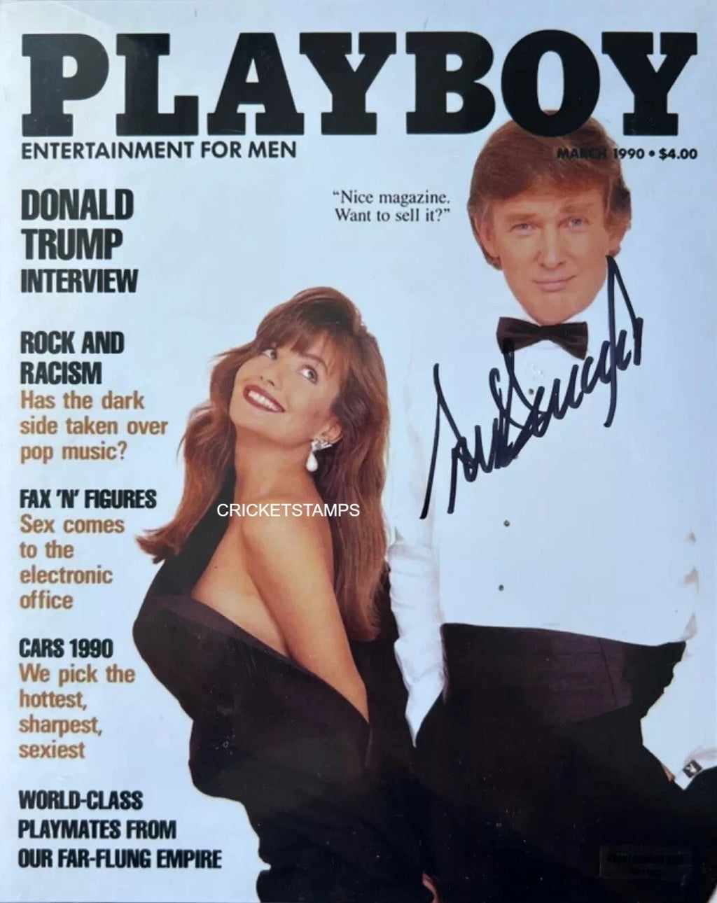 DONALD TRUMP AMERICAN PRESIDENT PLAYBOY MAGAZINE COVER REPRINT PHOTO 8"X11" .#19