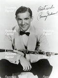 BENNY GOODMAN AMERICAN CLARINETIST FACSIMILE SIGNED VINTAGE B/W PHOTO 8"X11".#2