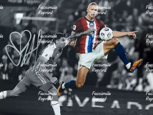 ERLING HAALAND NORWAY 2026 FIFA FOOTBALL FACSIMILE SIGNED PHOTO 8"X11".#3