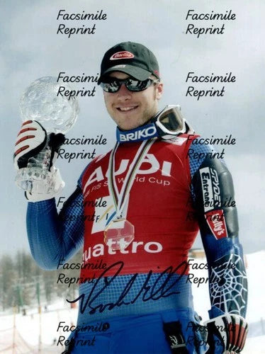 BODE MILLER AMERICAN ALPINE SKI RACER FACSIMILE SIGNED REPRINT PHOTO 8"X11".