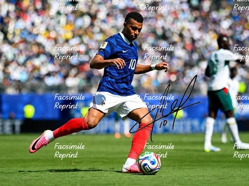 KYLIAN MBAPPE FRANCE SOCCER FIFA 2026 FACSIMILE SIGNED GLOSSY PHOTO 8"X11". #10