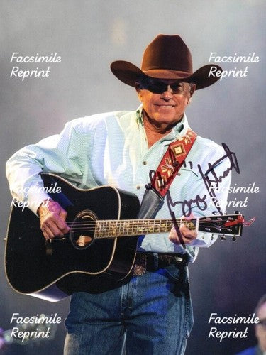 GEORGE STRAIT AMERICAN CONTRY SINGER ACTOR FACSIMILE SIGNED PHOTO 8"X11". #3