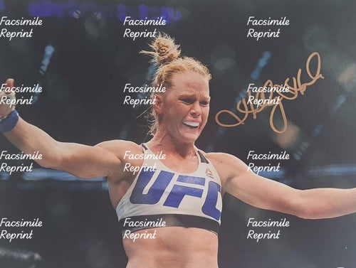 HOLLY HOLM AMERICAN BOXER & MARTIAL ARTIST UFC FACSIMILE SIGNED 8"X11". #1