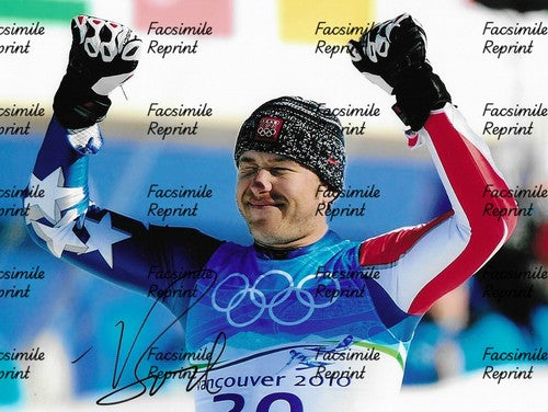 BODE MILLER AMERICAN ALPINE SKI RACER FACSIMILE SIGNED MAGAZINE PHOTO 8"X11".#6