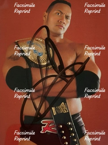 DWAYNE JOHNSON AMERICAN ACTOR WRESTLER  SIGNED GLOSSY PHOTO 8"X11". #6
