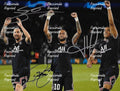 MESSI MBAPPE & NEYMAR FOOTBALL LEGENDS FACSIMILE SIGNED GLOSSY PHOTO 8"X11". #12