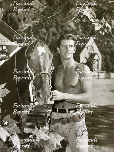 PETER BROWN AMERICAN ACTOR FACSIMILE SIGNED REPRINT VINTAGE B/ W PHOTO 8"X11".
