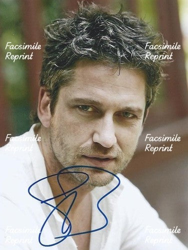 GERARD BUTLER SCOTISH ACTOR FACSIMILE SIGNED PHOTO 8"X11".