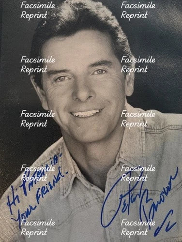 PETER BROWN AMERICAN ACTOR FACSIMILE SIGNED REPRINT VINTAGE PHOTO 8"X11".#3
