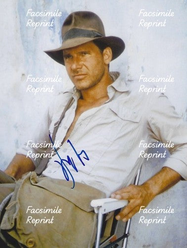 HARRISON FORD INDIANA JONES FACSIMILE REPRINT SIGNED PHOTO 8"X11".#8