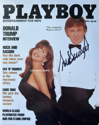 DONALD TRUMP AMERICAN PRESIDENT PLAYBOY MAGAZINE COVER REPRINT PHOTO 8"X11" .#19