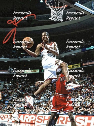 ALLEN IVERSON AMERICAN BASKETBALL NBA FACSIMILE SIGNED PHOTO 8"X11".#2