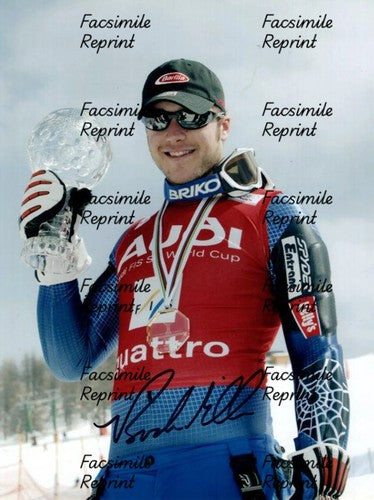 BODE MILLER AMERICAN ALPINE SKI RACER FACSIMILE SIGNED REPRINT PHOTO 8"X11".
