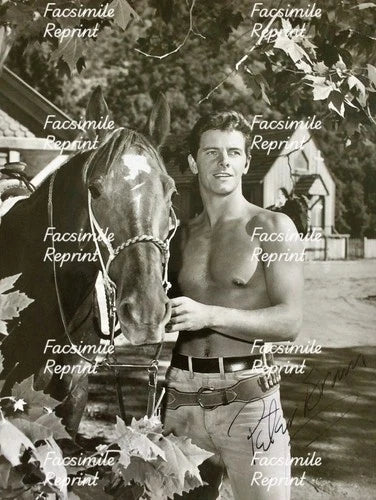 PETER BROWN AMERICAN ACTOR FACSIMILE SIGNED REPRINT VINTAGE B/ W PHOTO 8"X11".