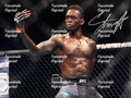 ISRAEL ADYSANYA NIGERIAN-NEW ZEALAND MARTIAL ARTIST FACSIMILE SIGNED 8"X11". #5