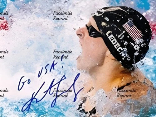 KATIE LEDECKY AMERICAN SWIMMER OLYMPICS FACSIMILE SIGNED GLOSSY PHOTO 8"X11".