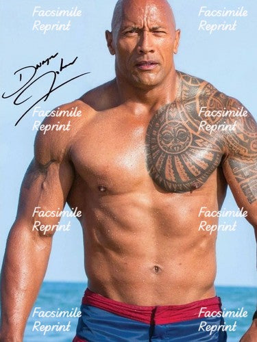 DWAYNE JOHNSON AMERICAN ACTOR WRESTLER  SIGNED GLOSSY PHOTO 8"X11". #5