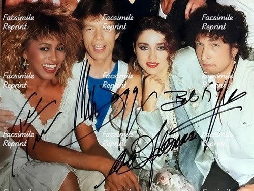 MADONNA TINA TURNER MICK JAGGER & BOB DYLAN MULTI  SIGNED PHOTO 8"X11". #5