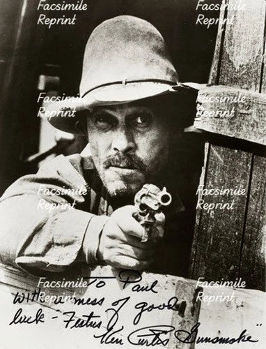 GUNSMOKE TELEVISION SERIES KEN CURTIS FACSIMILE REPRINT SIGNED PHOTO 8"X11".#3