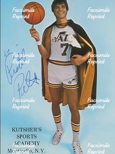 PETE MARAVICH BASKETBALL LEGEND FACSIMILE SIGNED GLOSSY POSTER 8"X11".#5