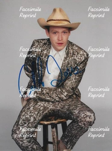 CALEB LANDRY JONES AMERICAN ACTOR MUSICIAN FACSIMILE SIGNED PHOTO 8"X11". #2