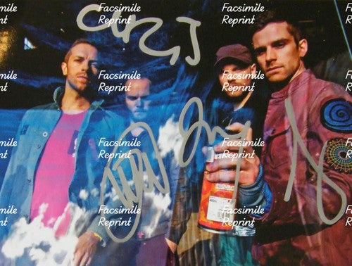 COLDPLAY ENGLISH ROCKBAND FACSIMILE SIGNEDPHOTO 8"X11".#1