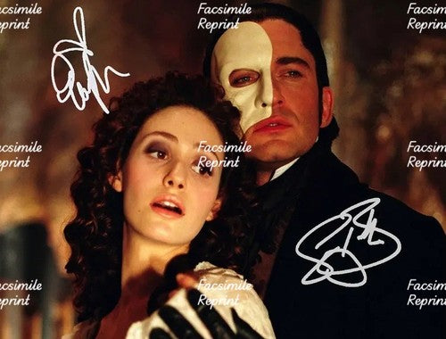 GERARD BUTLER & EMMY ROSSUM FACSIMILE DUAL SIGNED PHOTO 8"X11". #4