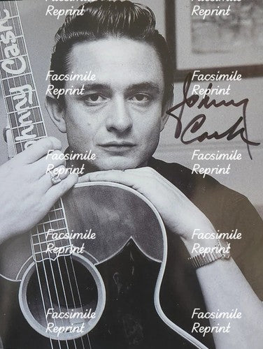 JOHNNY CASH AMERICAN SINGER SONGWRITER FACSIMILE SIGNED VINTAGE PHOTO 8"X11".#2