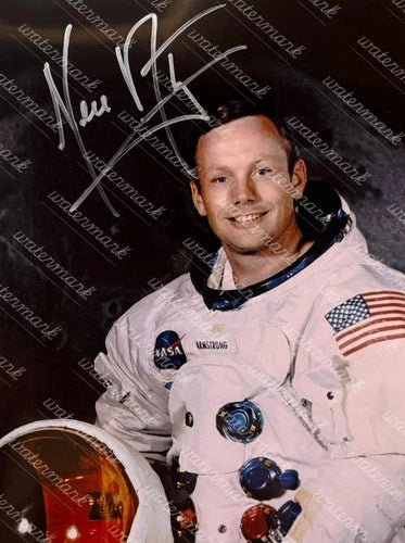 ASTRONAUT NEIL ARMSTRONG SPACE FACSIMILE REPRINT SIGNED PHOTO 8"X11".#5