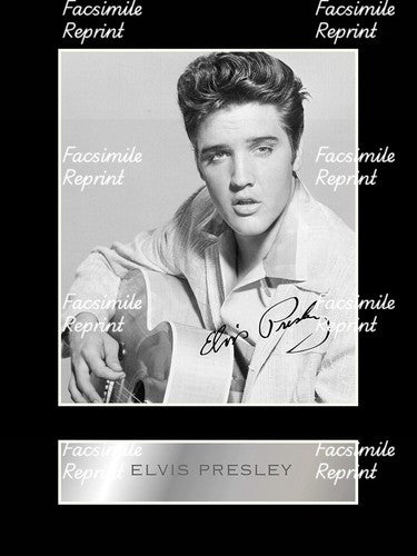 ELVIS PRESLEY PORTRAIT FACSIMILE REPRINT SIGNED PHOTO 8"X11". #4