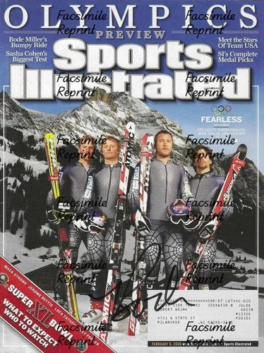 BODE MILLER AMERICAN ALPINE SKI RACER FACSIMILE SIGNED MAGAZINE PHOTO 8"X11".#4
