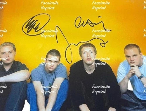 COLDPLAY ENGLISH ROCKBAND FACSIMILE SIGNED PHOTO 8"X11".#2