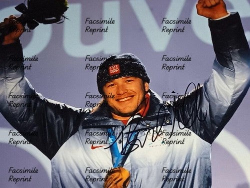BODE MILLER AMERICAN ALPINE SKI RACER FACSIMILE SIGNED REPRINT PHOTO 8"X11".#2