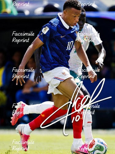 KYLIAN MBAPPE FRANCE SOCCER FIFA 2026 FACSIMILE SIGNED GLOSSY PHOTO 8"X11". #9