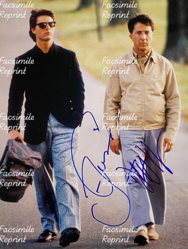 TOM CRUISE & DUSTIN HOFFMAN RAINMAN FACSIMILE DUAL SIGNED PHOTO 8"X11".