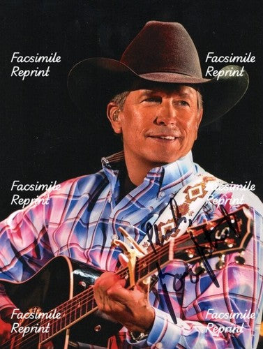 GEORGE STRAIT AMERICAN CONTRY SINGER ACTOR FACSIMILE SIGNED PHOTO 8"X11". #4