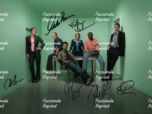 PSYCH AMERICAN TV SERIES C.BERSEN M.LAWSON & OTHERS FACSIMILE SIGNED 8"X11".