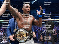 ISRAEL ADYSANYA NIGERIAN-NEW ZEALAND MARTIAL ARTIST FACSIMILE SIGNED 8"X11".