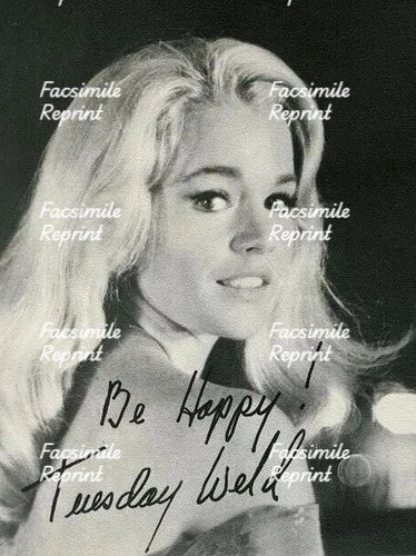TUESDAY WELD ACTRESS REPRINT FACSIMILE SIGNED PHOTO 8"X11". #2